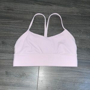 Lululemon flow y size 8 a-c cup lightly worn  milkshake pink nulu